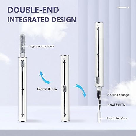 Multi-Function Portable Soft Cleaning Brush Pen 3 in 1 Tool for Airpods Camera Lens Phone in-Ear & Headphones Case