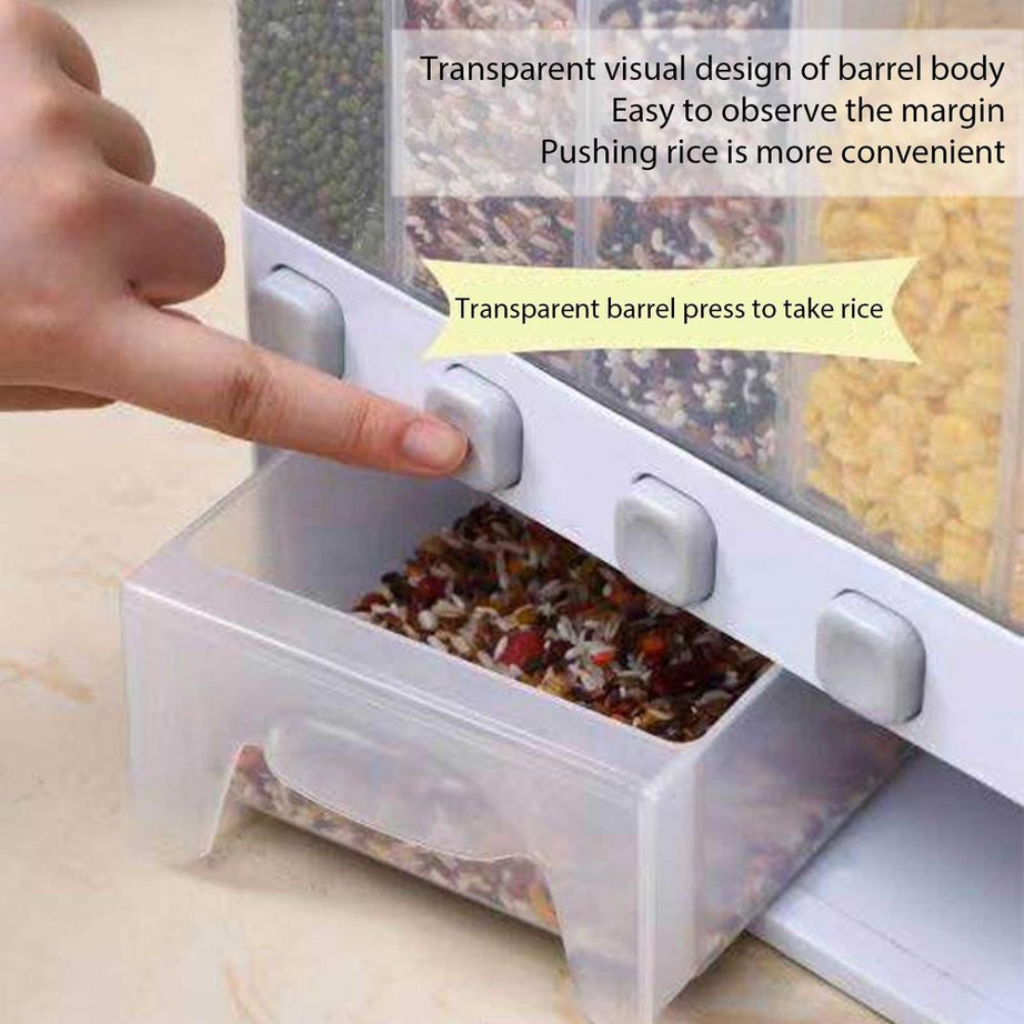 Wall Mounted 10 kg Rice Bucket & Pulse Dispenser Rs 3999