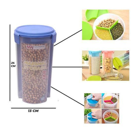 New 3 In 1 Marshal Storage Jar 2200ML For Food Storage Organizer Use in Home and Outdoor