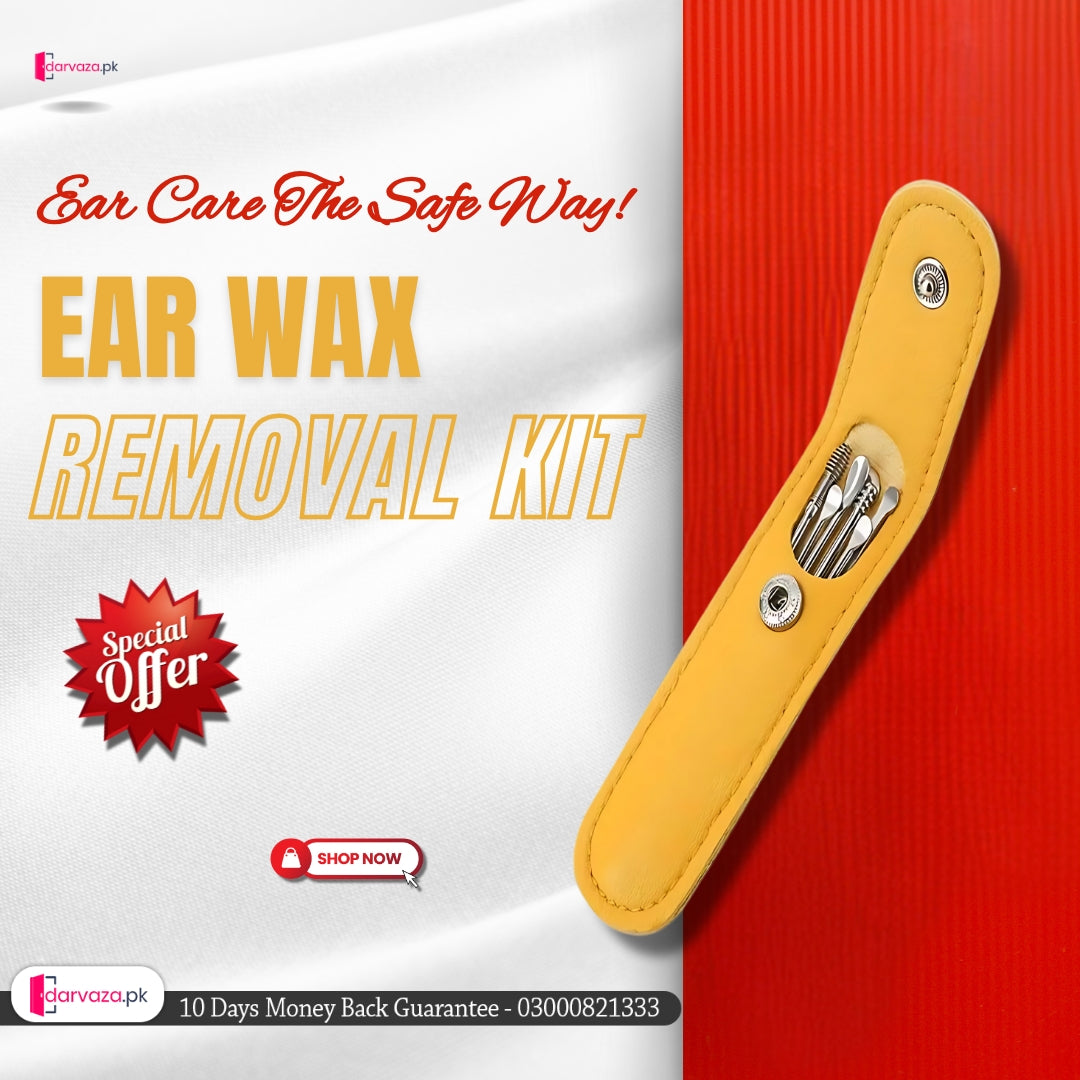 2 Set of 6 Pcs Ear Wax Removal Kit in Stainless Steel for Ear Care & Cleaning