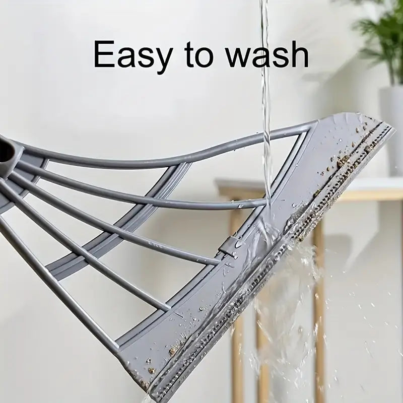 Plastic Silicone Wiper Broom Durable Floor and Glass Home Cleaning Tool with Long Handle