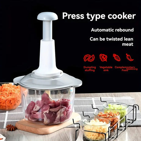 3 In 1 Ramzan Deal For Manual Hand Push Chopper with Samosa Maker and Kofta Maker