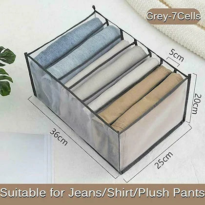 Pants Organizer 7 Grids Storage Box (1Pc)