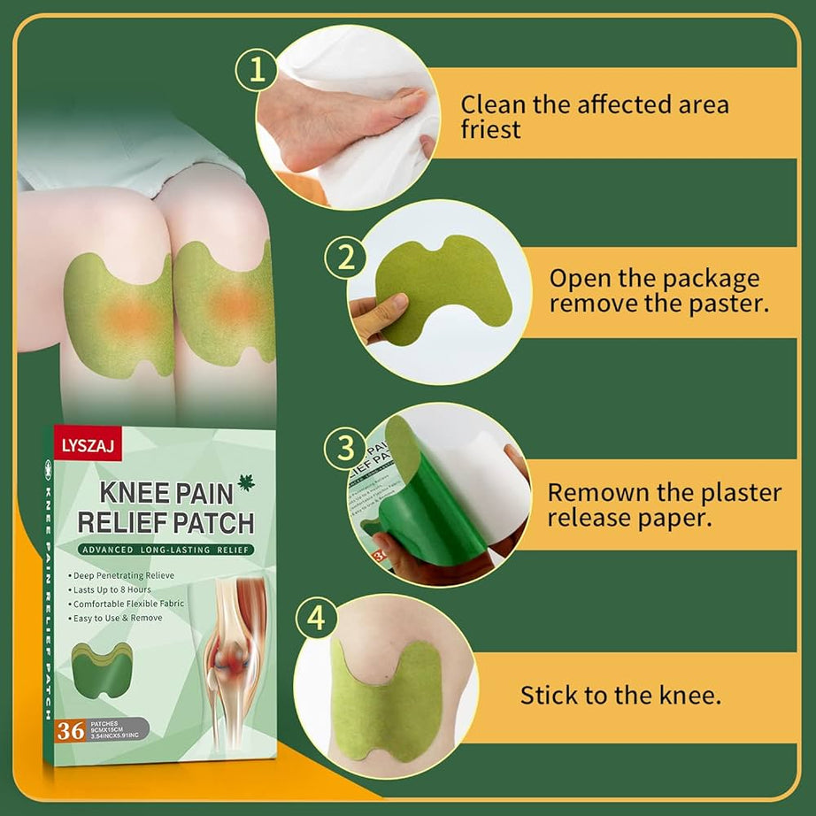 10 Pcs Warming Herbal Patches Long-Lasting Relief for Lumbar, Knee, Back, Neck, Shoulder