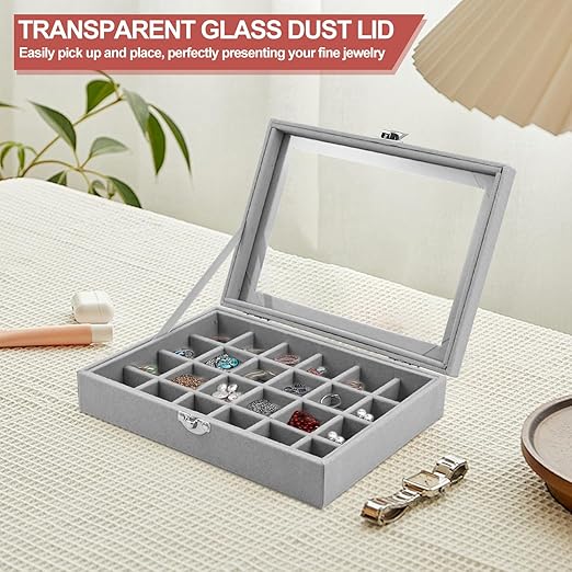 Classic Triangle Shape Wood Jewelry Storage Box with Snap Closure Velvet Lining For Women