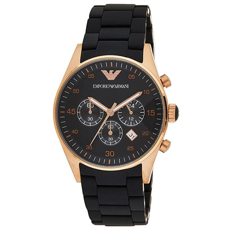 Emporio Armani Luxury Chain Design Clock Dial Analog Wristwatch For Men