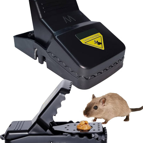 (Pack of 3) Plastic Mouse Trap Kill Fast Mice Rat Trap Reusable Mouse Snap Catcher for Home and Outdoor Use
