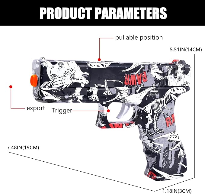 Large Size Glock Graffiti Water Balls Toy Gun For kids with Box