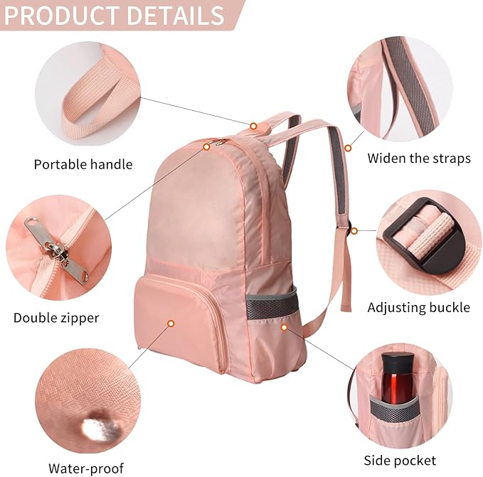 Portable Foldable Lightweight and Convertible Travel School Bag with Multi Pocket Design with Shoulder Strap For Outdoor Use