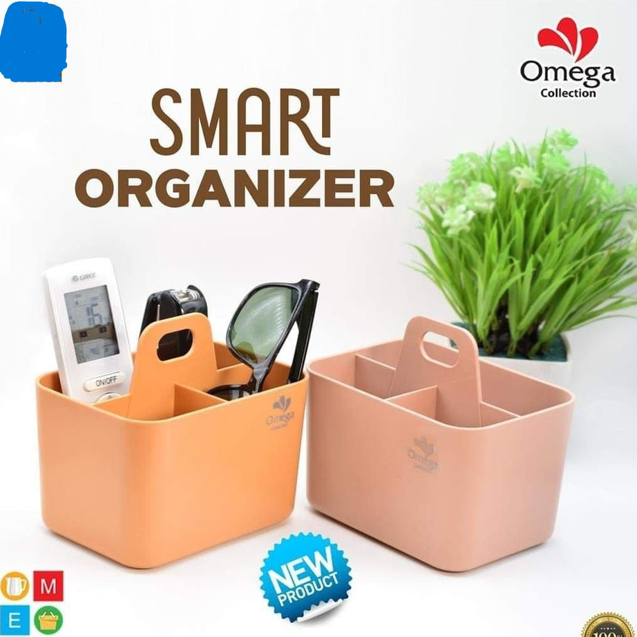 Multi Purpose Plastic Versatile Smart Storage Holder Organizer Box with 2 Partitions For Home and Outdoor Use