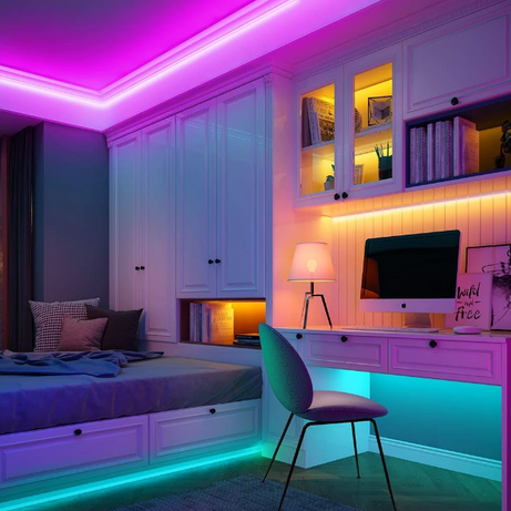 RGB 300 Color Led Strip Lights with Remote & Power Supply