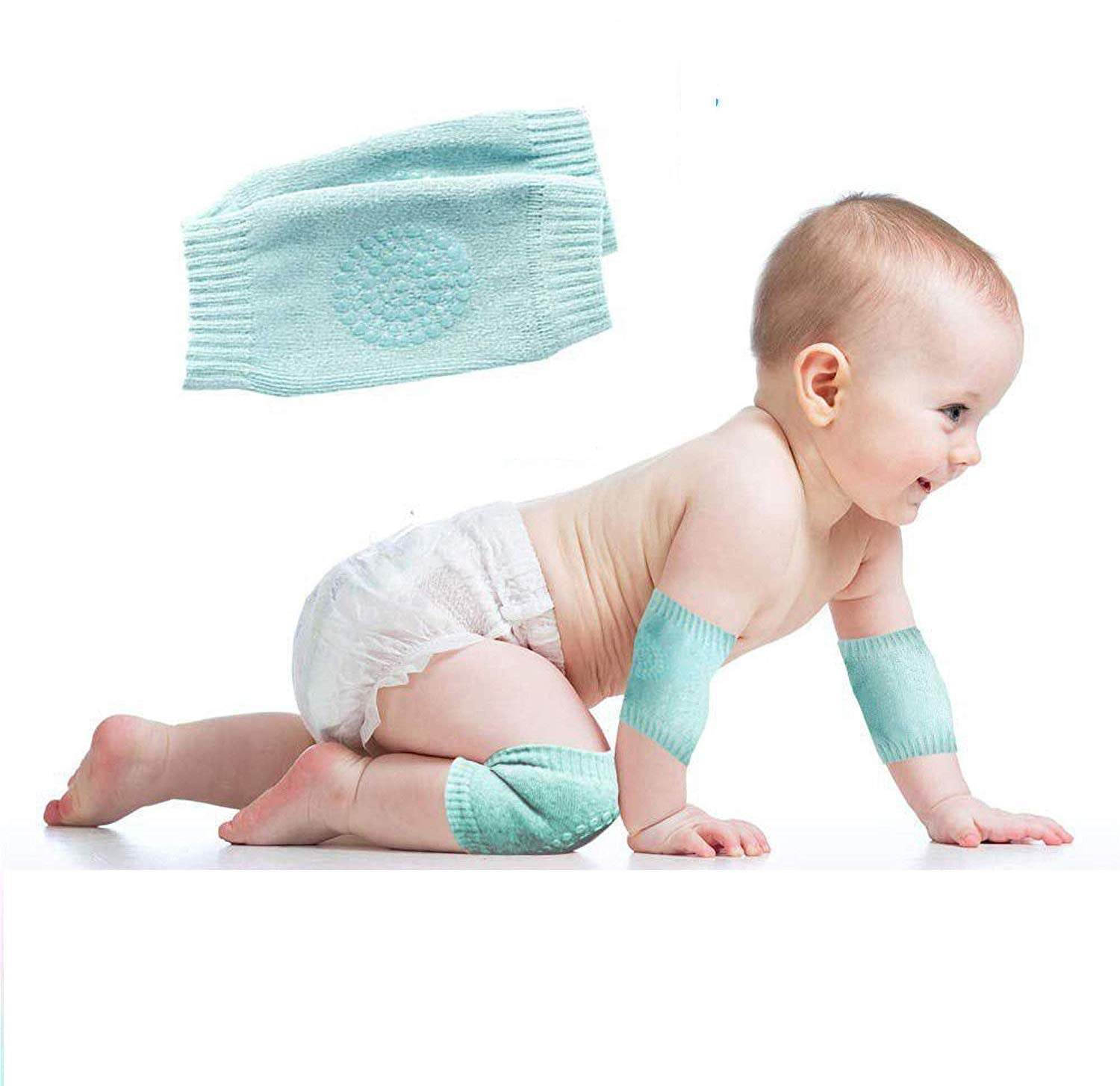 Set of Baby Knee Pads and Elbow Cushions for Safety While Crawling