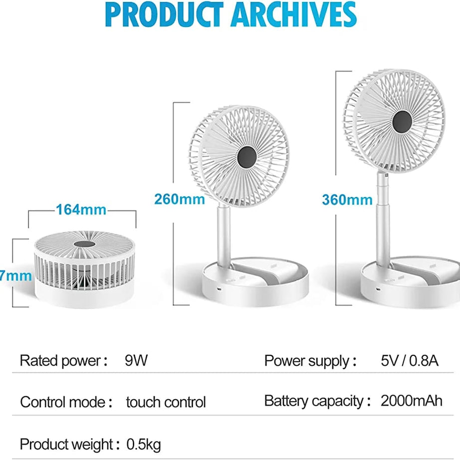 11.11 Sale Offer Imported Portable Rechargeable Folding Fan Rs 1999