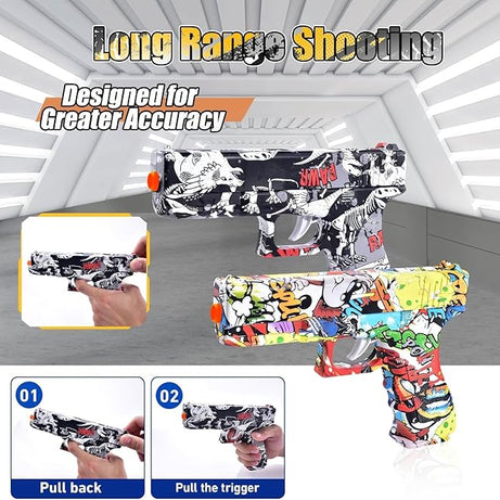 Large Size Glock Graffiti Water Balls Toy Gun For kids with Box