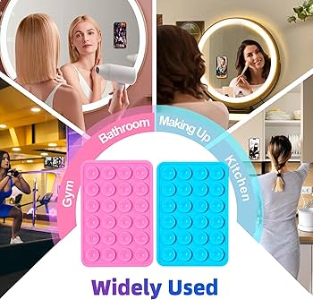 (Pack of 2) Universal Silicone Mobile Phone Holder with Suction Cup For iPhone and all Android Devices