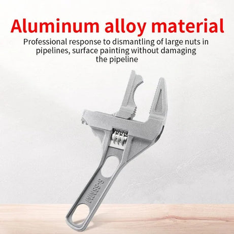 Multi-function Adjustable Large opening Universal Wrench with Twistable Round Tube