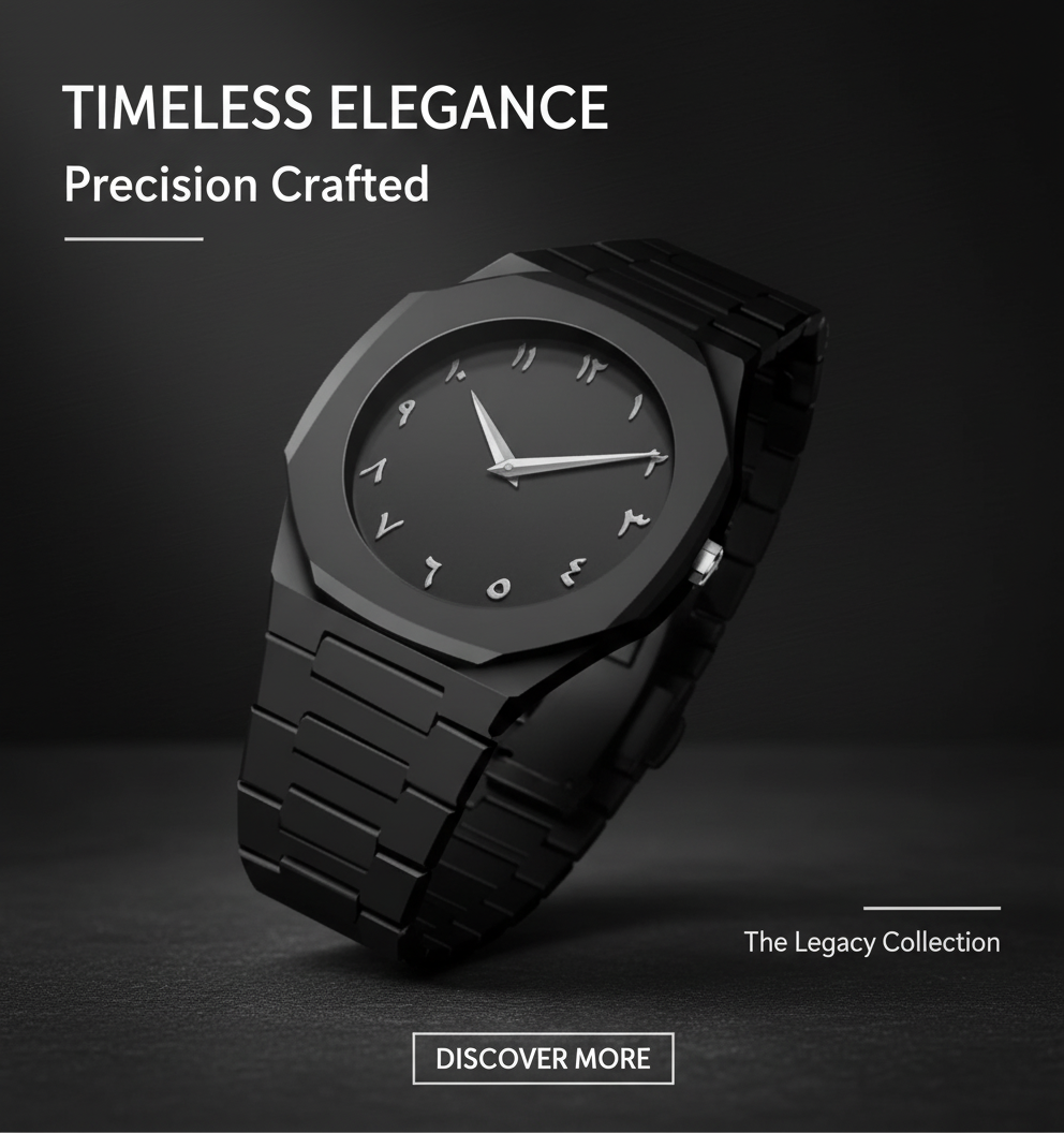 Black Royal Arabic Aura Watch