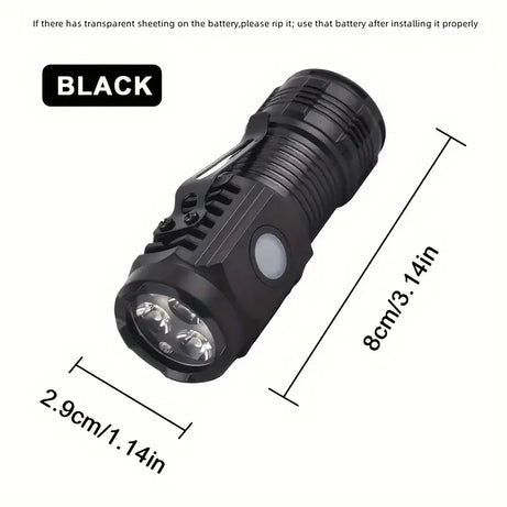 Rechargeable 3 Led Mini Flashlight Emergency Touch Light with Out Magnetic