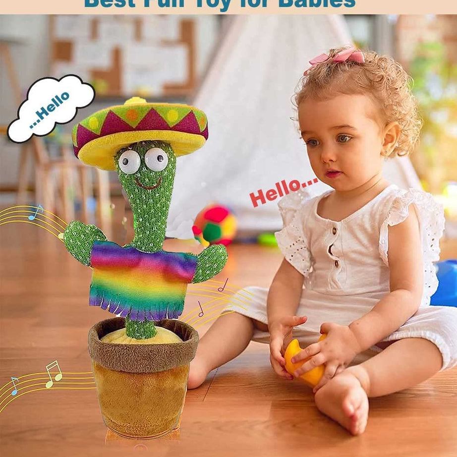 Dancing Shaking Cactus Toy with Recording and Singing of Songs
