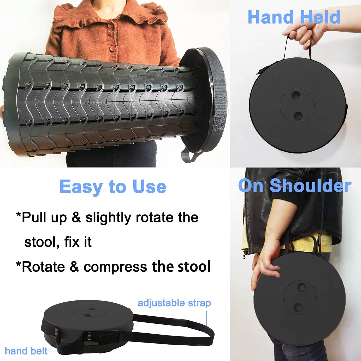 Mega Sale Offer - Imported Portable High Quality Outdoor Telescopic Stool Retractable Chair Adjustable Stool Camping Picnic Rs 1999