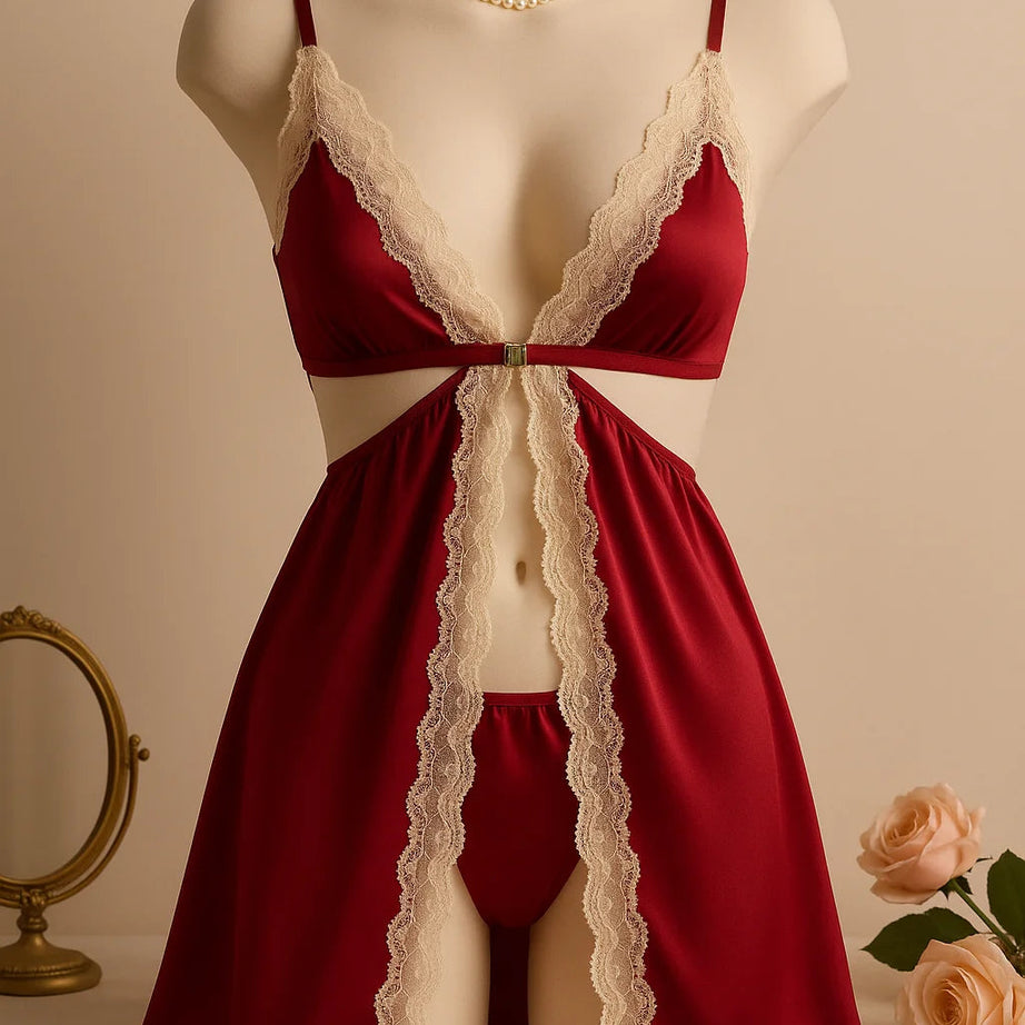 BLUSHING BRIDE NIGHTY 2 PIECES