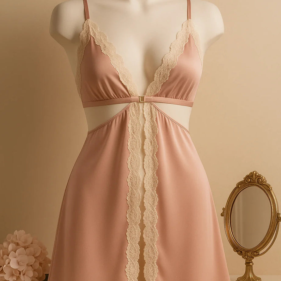 BLUSHING BRIDE NIGHTY 2 PIECES