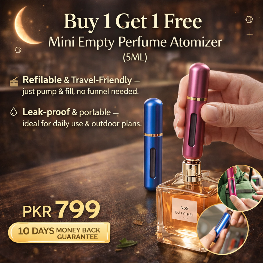 Buy 1 Get 1 Free Mini Empty Perfume Atomizer (5ML)