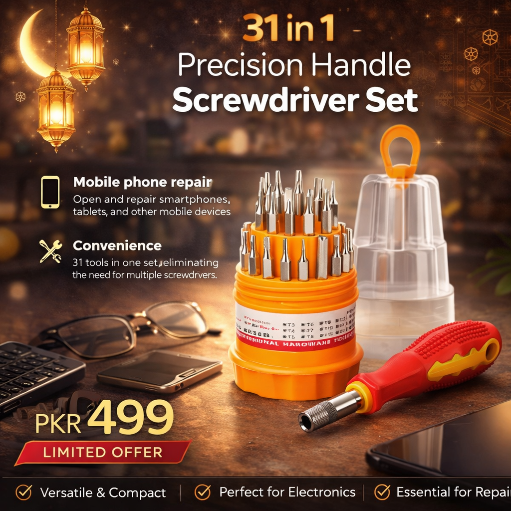 31 in 1 Precision Handle Screw driver Set Mobile Phone, watches, glasses Repair Kit