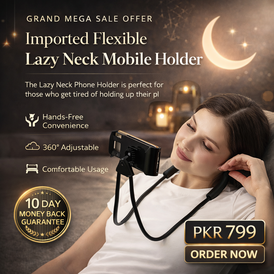 Grand Mega Sale Offer Imported Flexible Lazy Neck Mobile Holder Rs 799