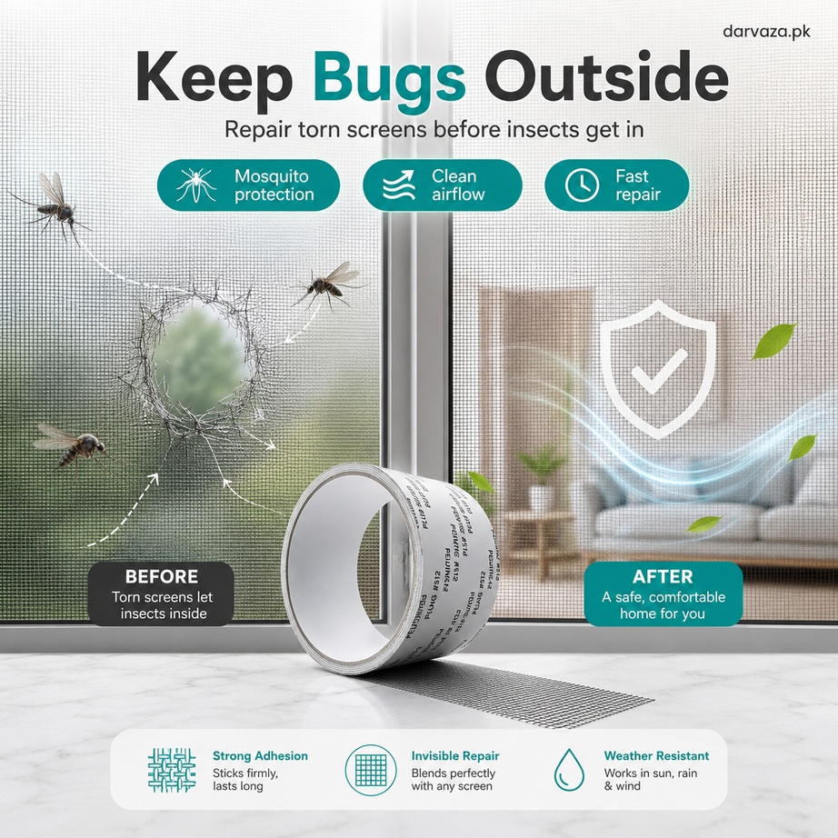 Strong Self Adhesive Window Net Screen Repair Patch Tape For Covering Up Holes Tears Anti Insect Mosquito Mesh