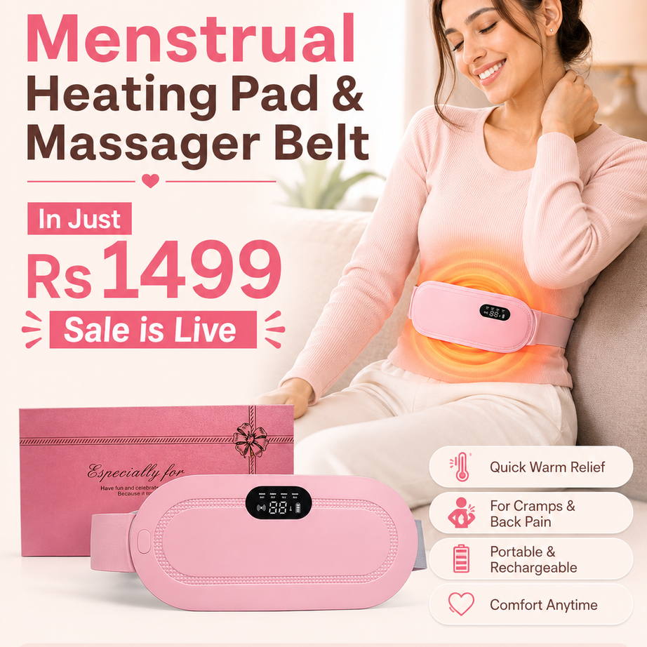 Portable Menstrual Heating Pad and Massager Belt