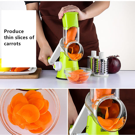 Multifunctional Manual Vegetable Spiral Slicer Cutter with Premium Hand Rotary Grater Drum Rs 1999