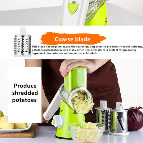 Multifunctional Manual Vegetable Spiral Slicer Cutter with Premium Hand Rotary Grater Drum Rs 1999