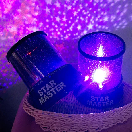 Romantic Fantasy Starry Sky LED Stars Lights with Rotating Projector For Bedroom and Night Light