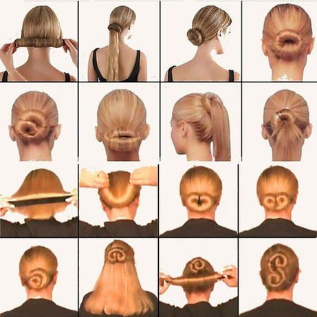 (Pack Of 2) Beautiful French Braid Hair Ladies Bun Making Tool For Women