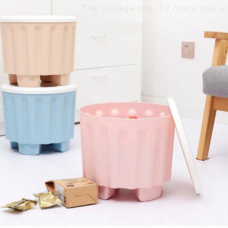 2 Pcs Multipurpose Drum Storage Stool and Sitting Chair