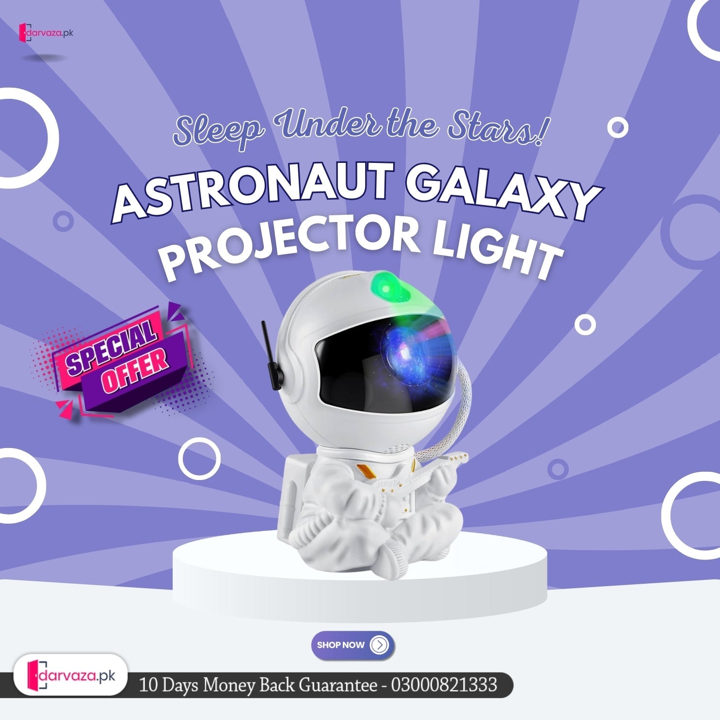Imported Astronaut Galaxy Projector Light Trending Modern and Stylish