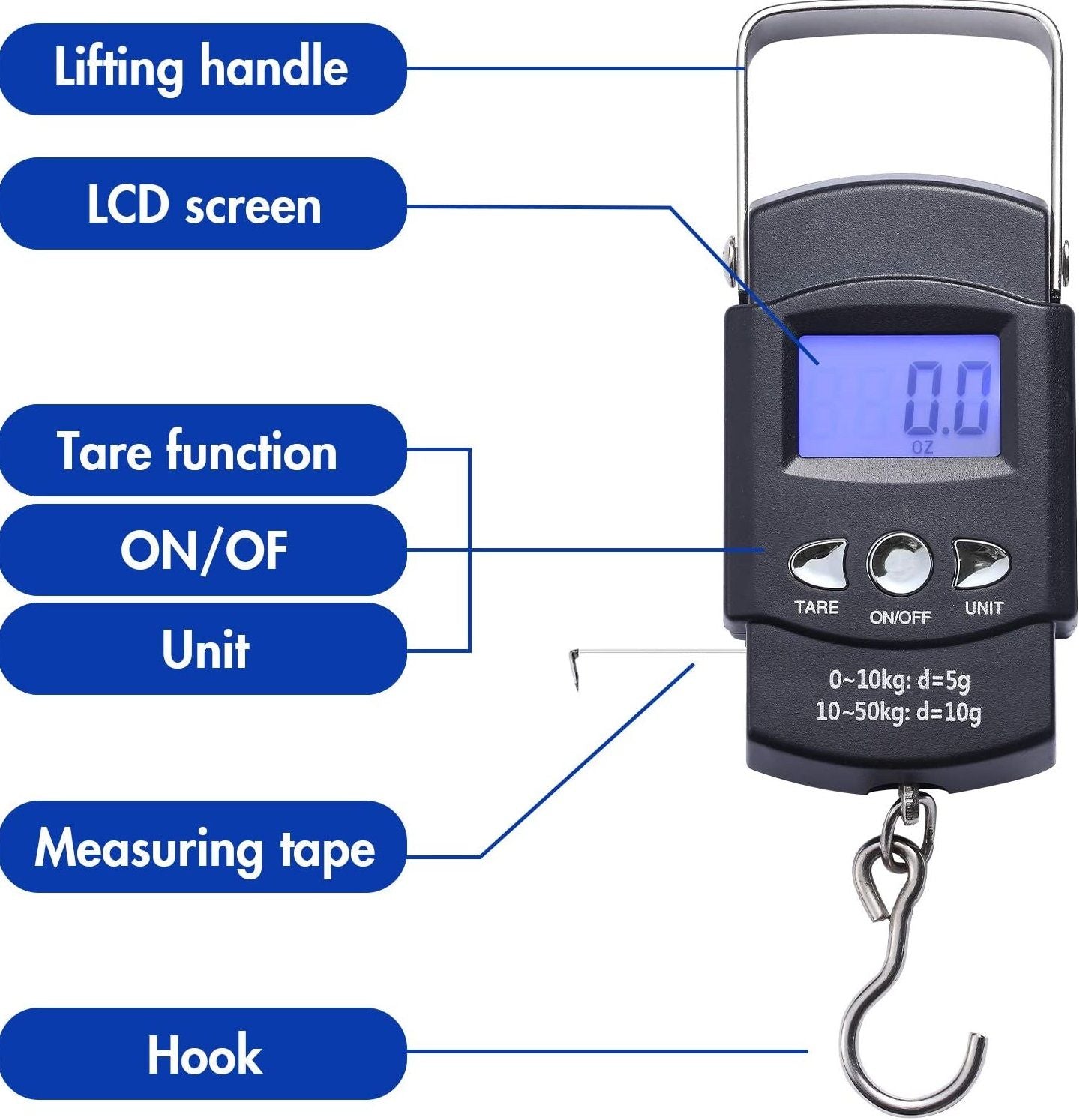 Portable Handheld Digital Luggage Weighting Scale For Home and Outdoor Use