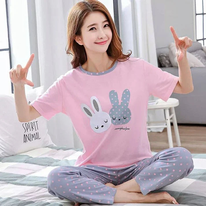 Pink Rabbit Night Suit