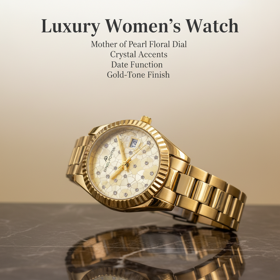 Danel Noble Golden Women Watch – darvaza.com.pk