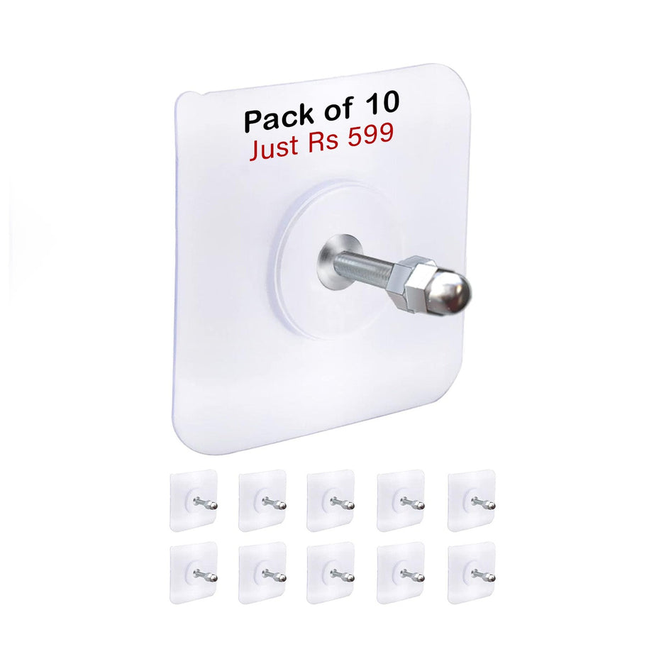 Strong Punch Free Self Adhesive Wall Screw Rod Hooks and Nail Mounting Hang Kit