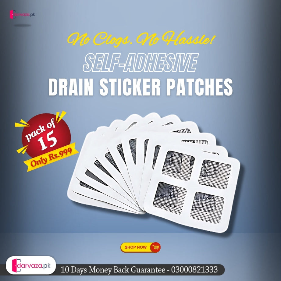 (Pack of 15) Multifunctional Disposable Self Adhesive Floor Drain Sticker Patch For Kitchen Bathroom Sink Strainer Stopper