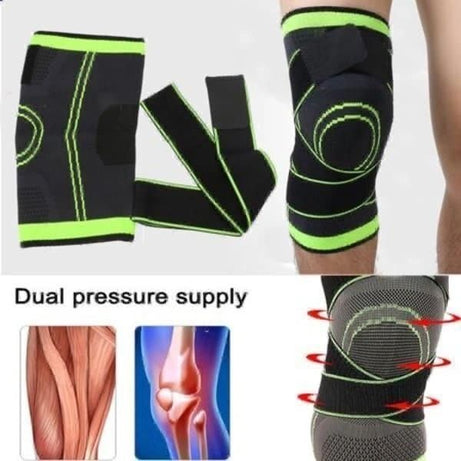 Professional Knee Support Breathable Bandage and Sports Cross Knee Pad with Belt Pressurization