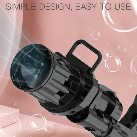 Automatic Gatling Bubble Gun Toys Electric Bubble Machine With Eight Hole Huge Amount Rotary Tube Bubble Machine For Kids Fun