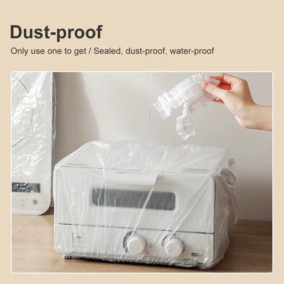 Pack of 10Pcs 120CM Furniture Plastic Cover Dust-proof Disposable For Electric Cooker Oven Electric Fan &amp; Dinning Tables and is Stretchable