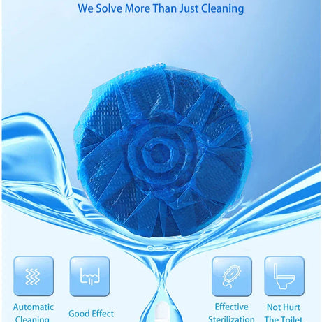 10 Pcs Imported Tablets for Toilet Flush Tank Cleaner with Powerful Scent 3000 Flush Shots & Fast Stain Remover