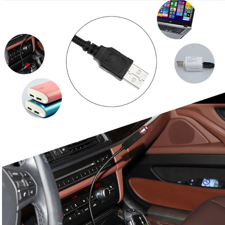 Auto Rotating Adjustable Car Interior Ceiling LED Light - Car Interior Decor - USB LED Roof Projection Atmosphere Star Light in Just Rs 999