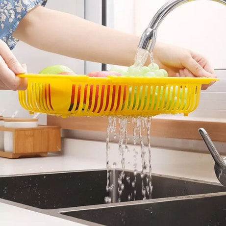 Adjustable Vegetable Drain Rectangular Plastic Basket for Dishwasher Vegetable Racks and Sinks