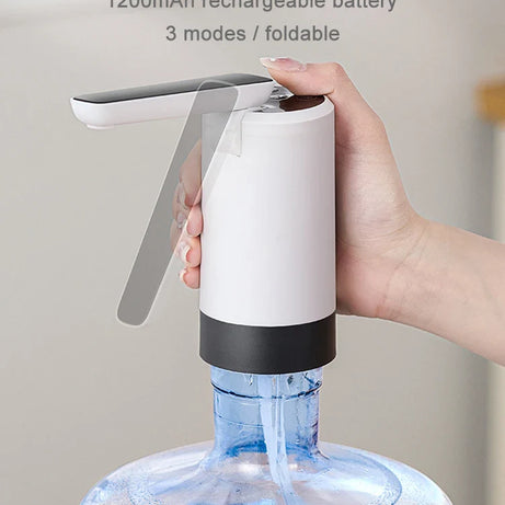 Rechargeable Water Dispenser Pump Foldable Desktop Automatic Drinking Water Machine with USB Charging for Home, Office, Travel, Camping