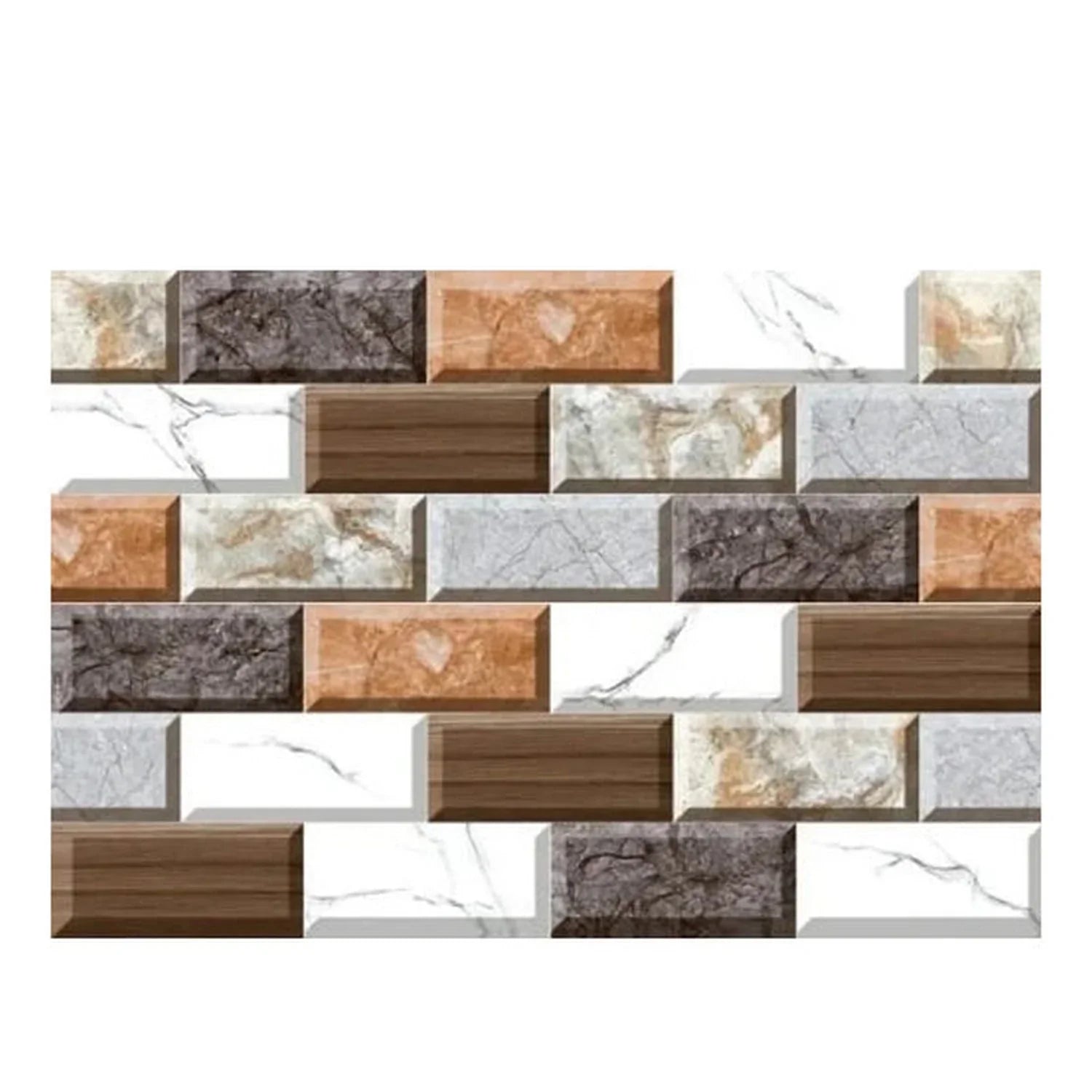 Pack Of 24 Waterproof Smart Self Adhesive Tile Stickers
